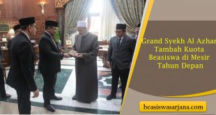 Grand Syekh Al Azhar Tambah Kuota Beasiswa di Mesir Tahun Depan