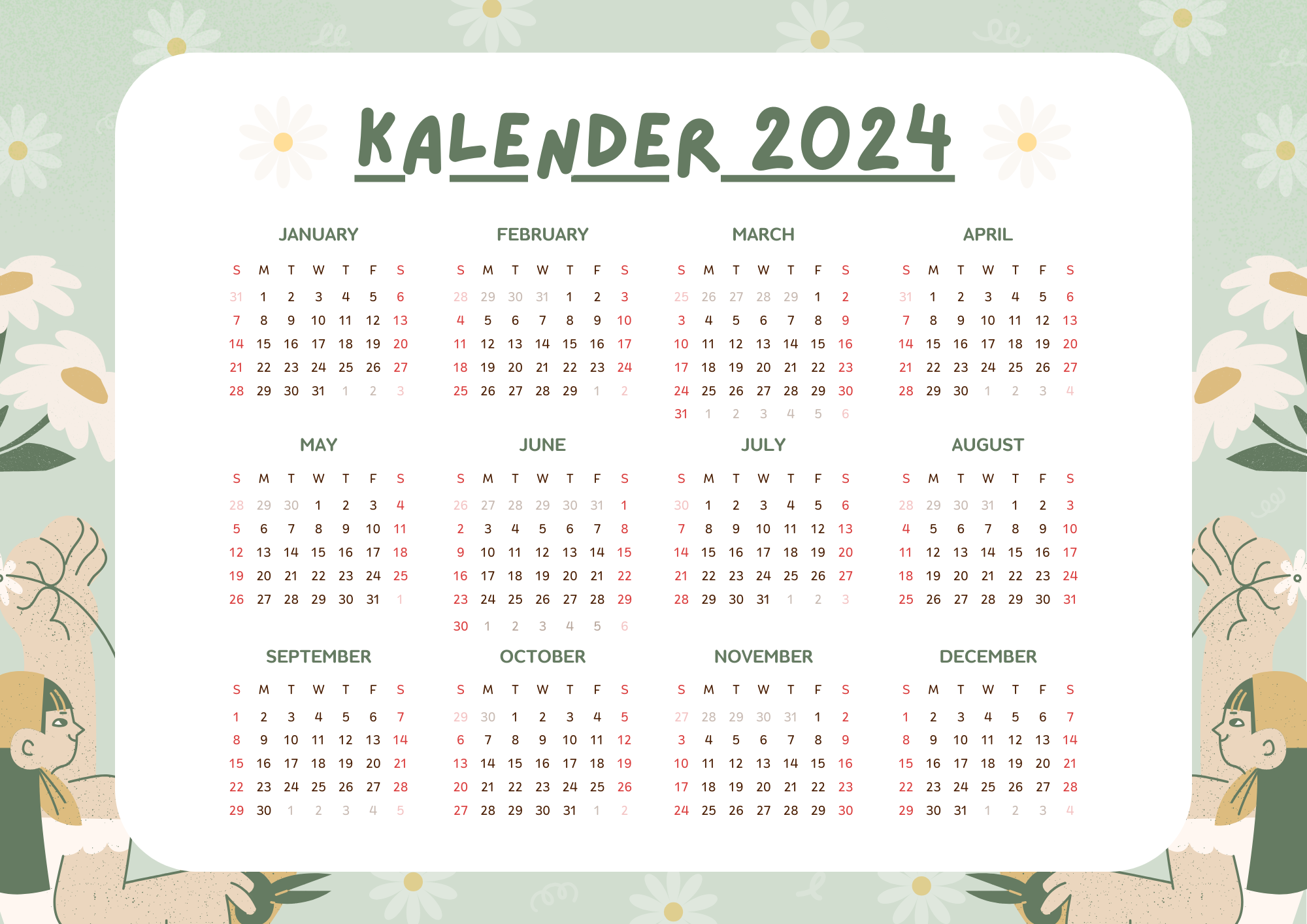 Kalender 2024 Lengkap Dengan Tanggalan Jawa Dan Islam Hijriah 3087